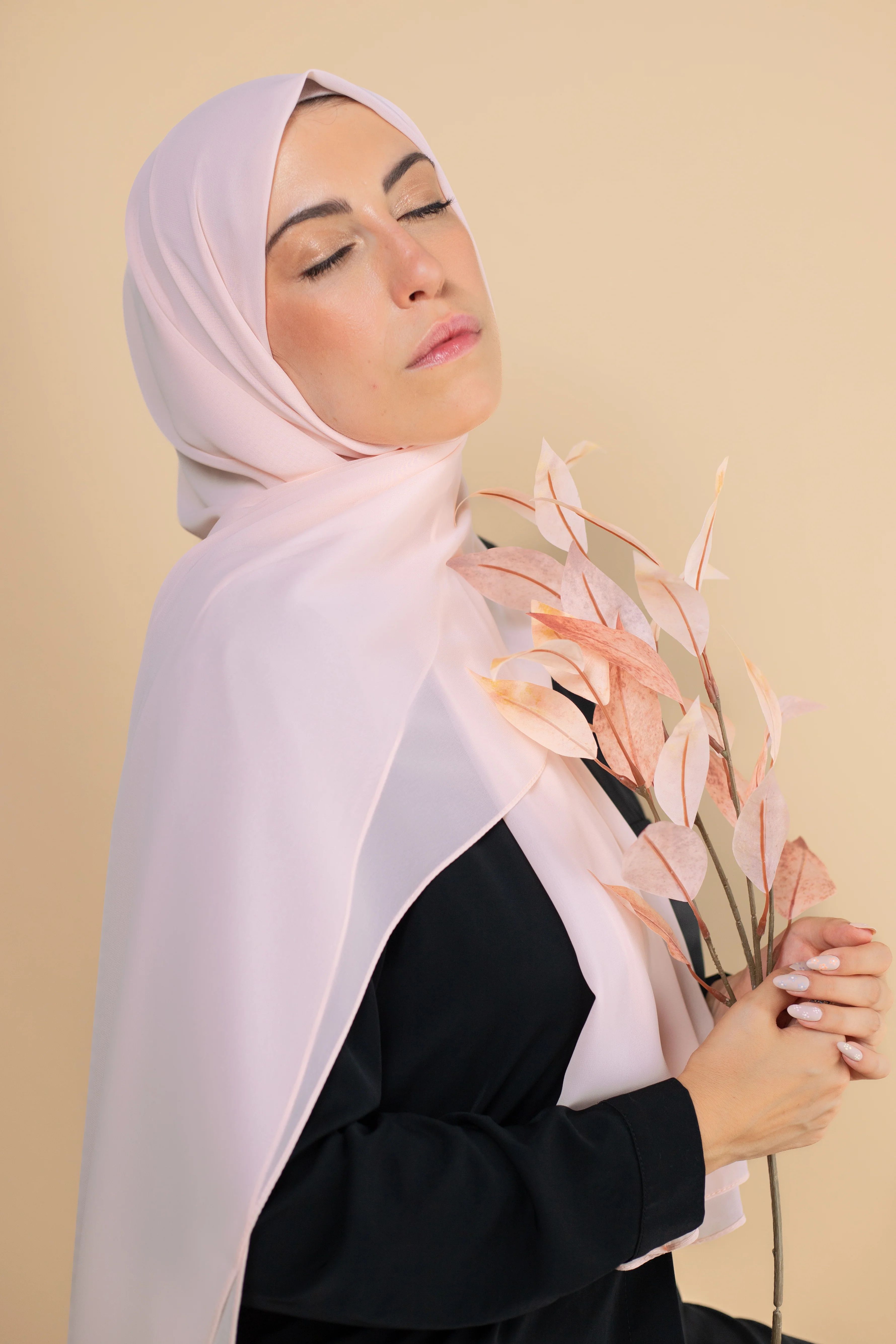 Hijab Chiffon Premium  Rosa Blush