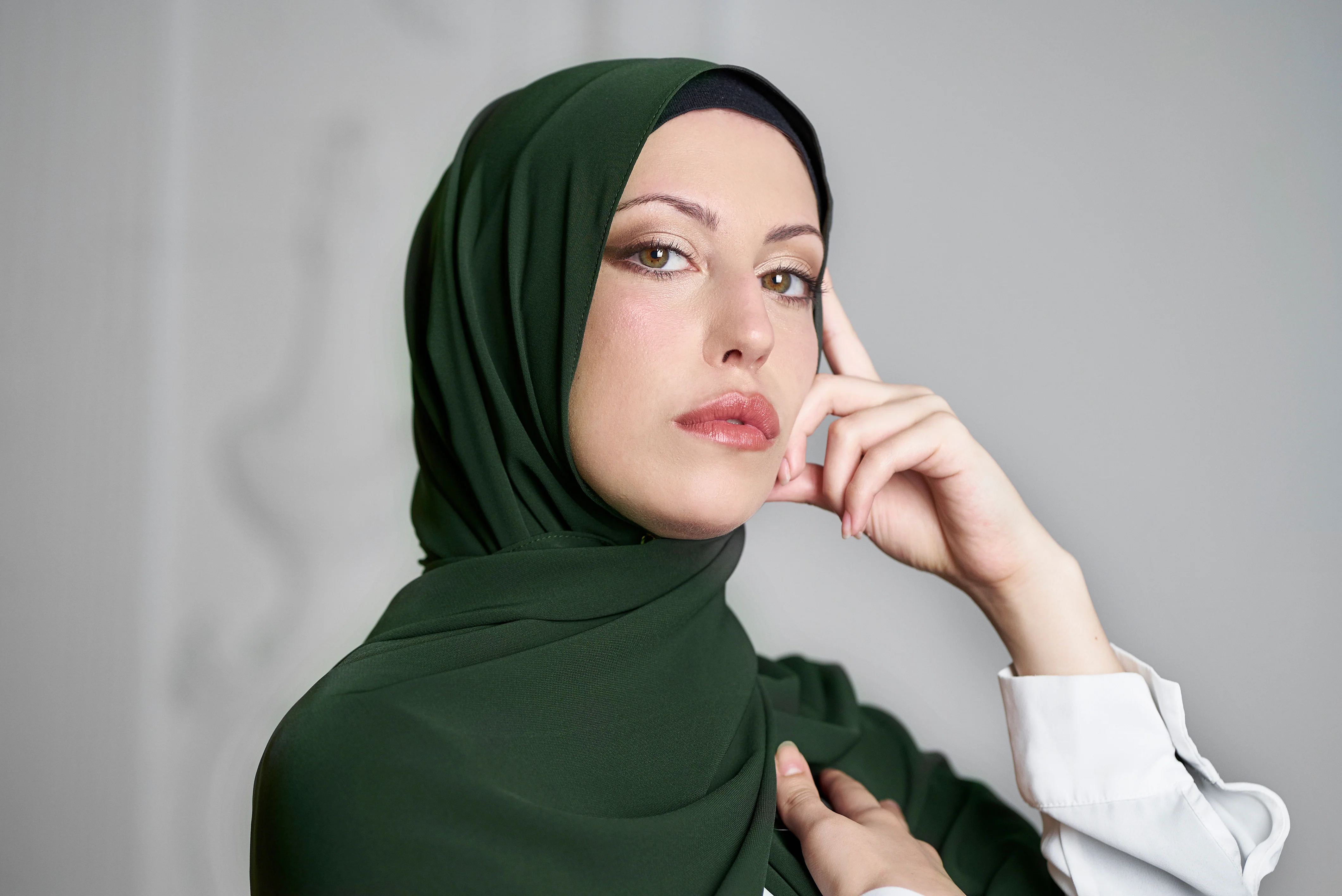 Hijab Georgette Verde Oscuro