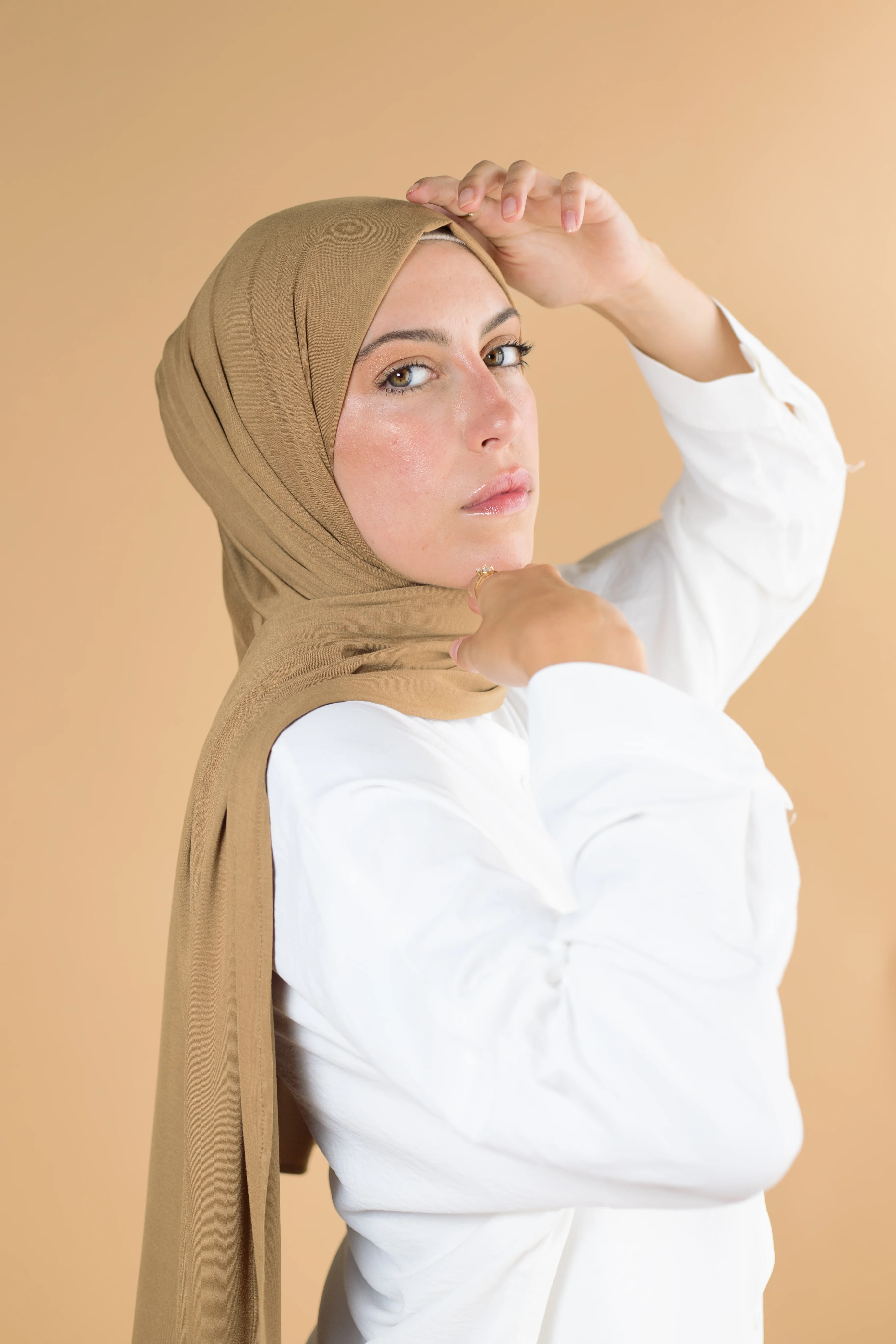 HIJAB JERSEY BAMBÚ MOCA