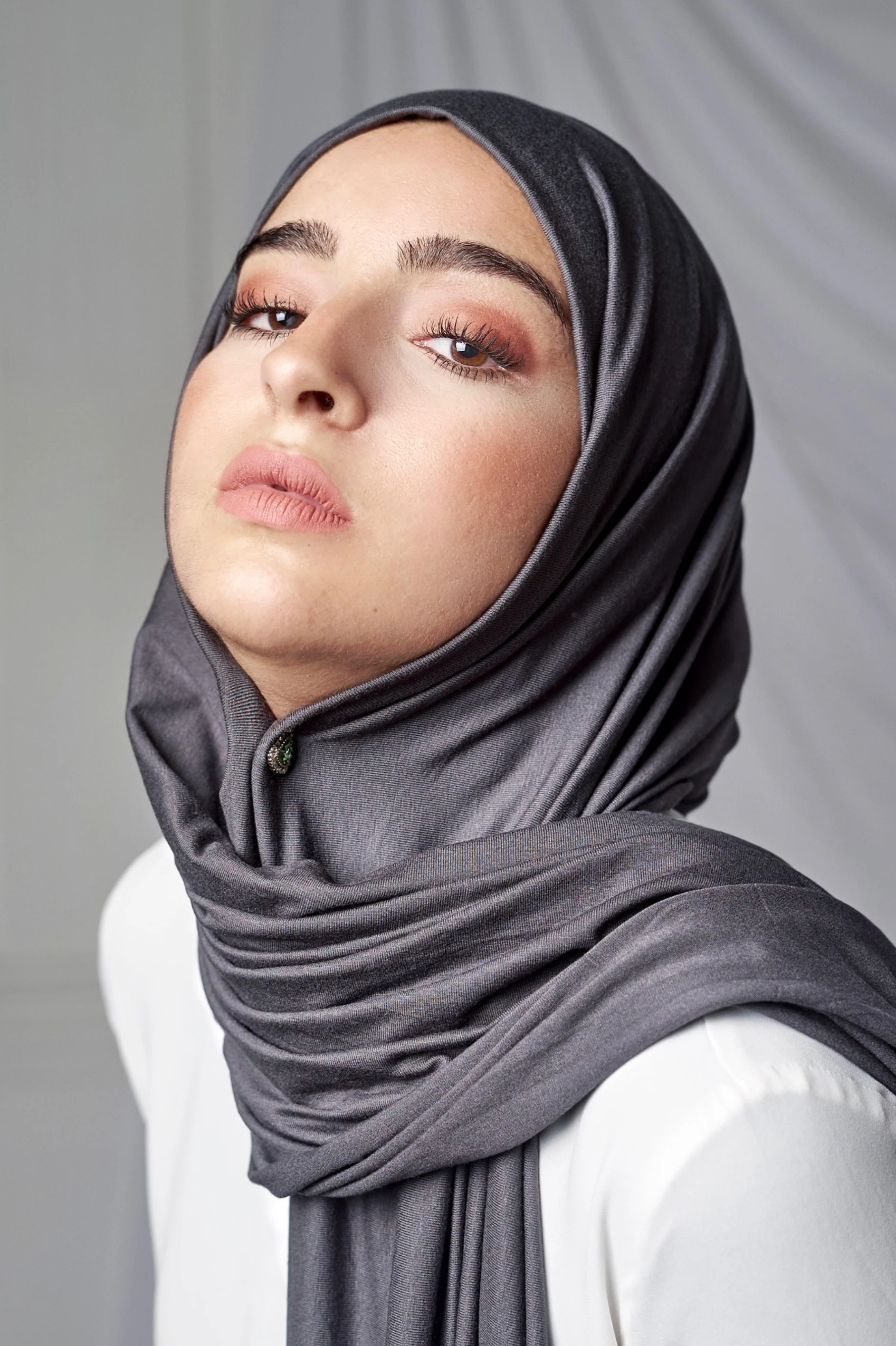 Hijab Jersey Luxury Grafito
