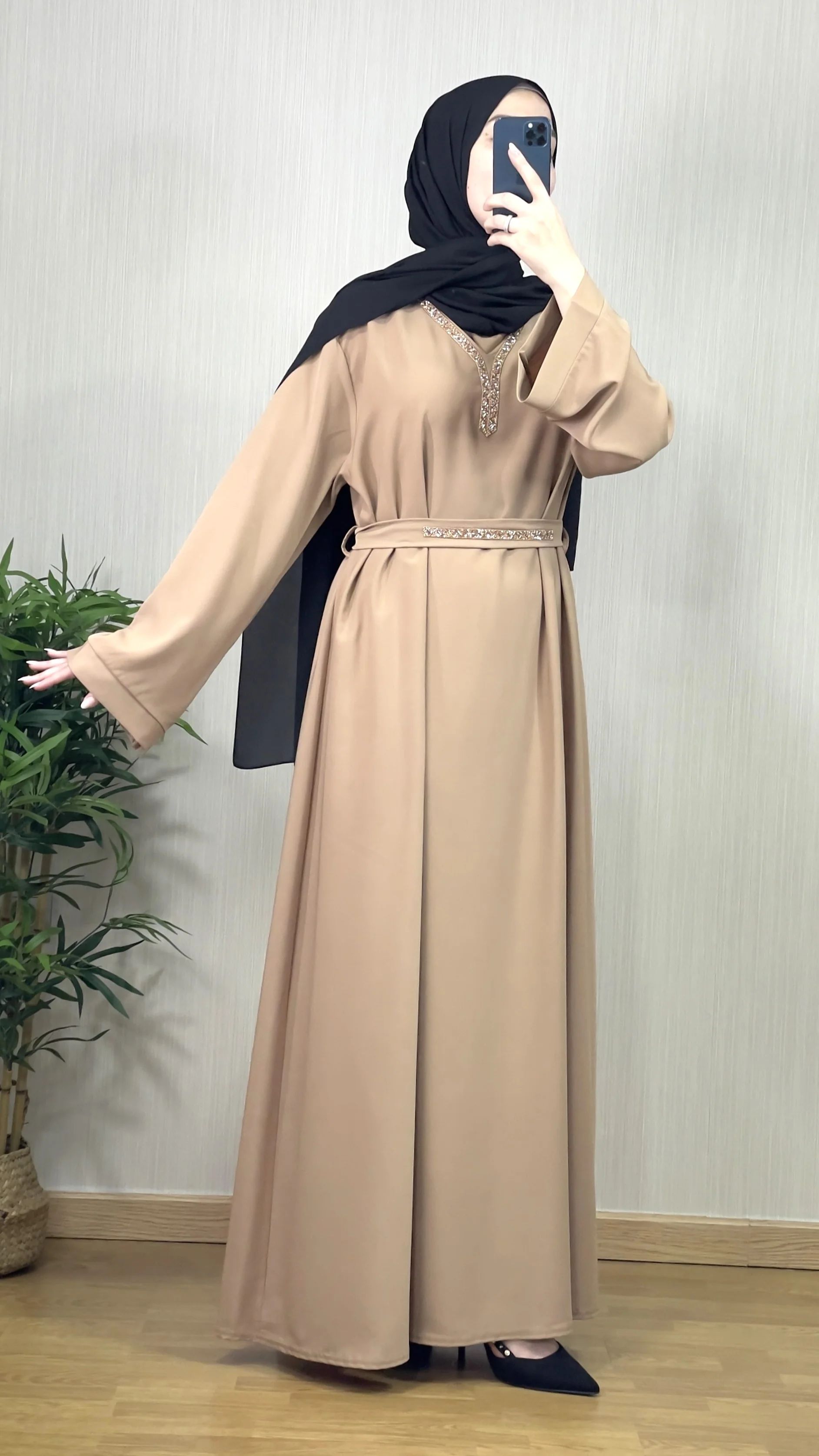 VESTIDO GEMA CAMEL
